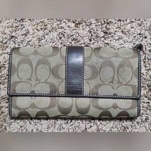 Coach Signature Canvas Clutch
